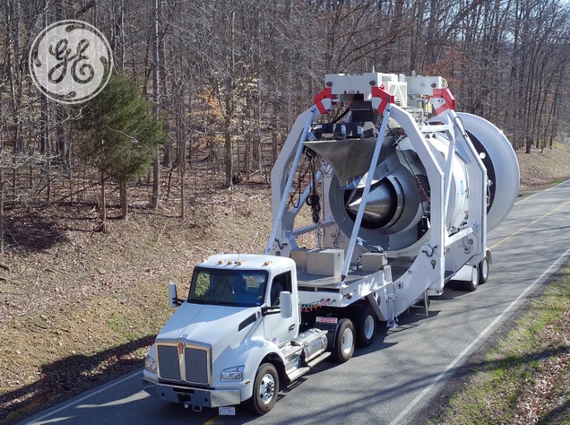The GE9X being transported for testing (GE)